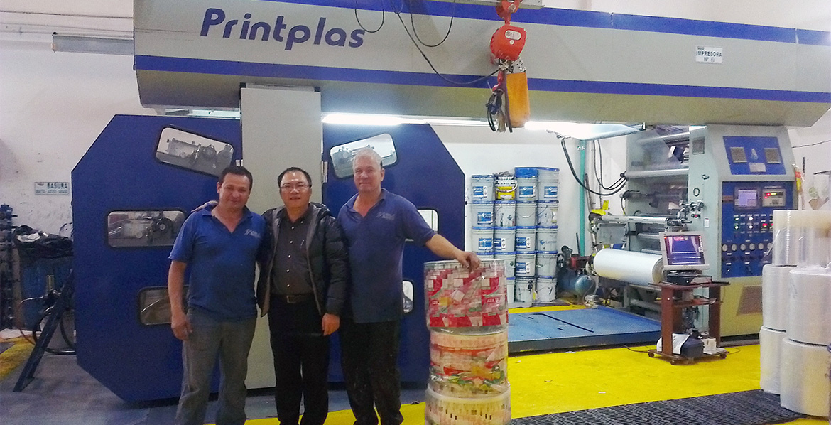 6 Colors High Speed Stack Flexographic Printing Machine in Colombia