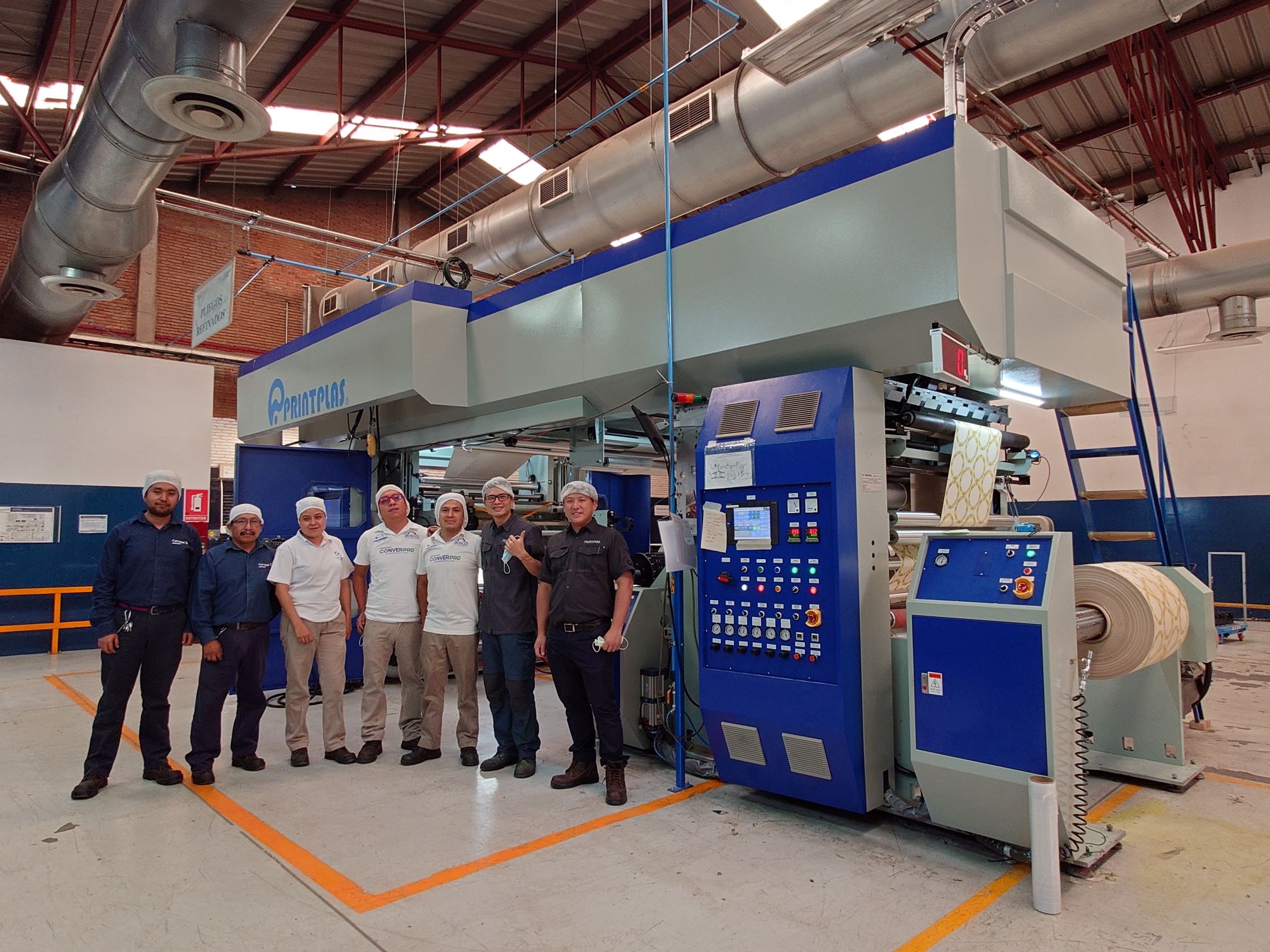 4 Colors flexographic printing machine for paper 350 gsm in Mexico